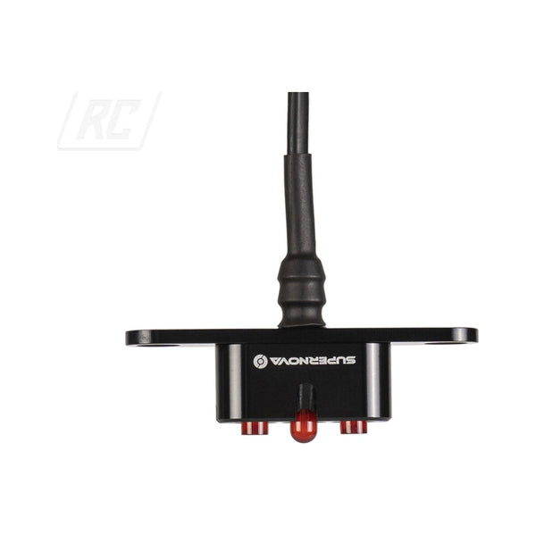 SET OF LIGHTS "SUPERNOVA" FRONT & REAR, INCL. BLACK & GRAY FRONT PLATE FOR "LIL'BUDDY" ELECTRIC BIKE