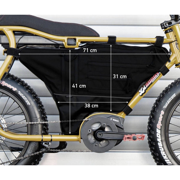 FRAME BAG "BIG" FOR ELECTRIC BIKE "LIL'BUDDY" BY RUFF CYCLES