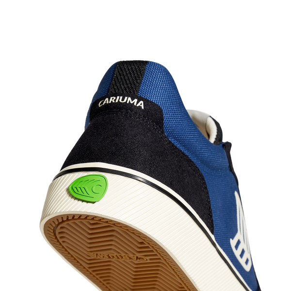 WOMEN'S SHOES "VALLELY" BLACK & BLUE/WHITE LOGO
