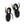 Charger l'image dans la galerie, CHAUSSURE FEMME "VALLELY" BLACK/WHITE LOGO