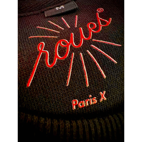 BLACK SWEATSHIRT - RED "ROUES" LOGO