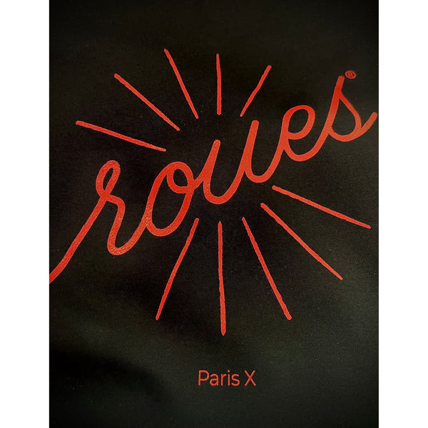 BLACK SWEATSHIRT - RED "ROUES" LOGO