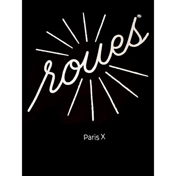 BLACK SWEATSHIRT - WHITE "ROUES" LOGO