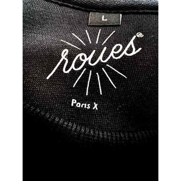 BLACK SWEATSHIRT - WHITE "ROUES" LOGO