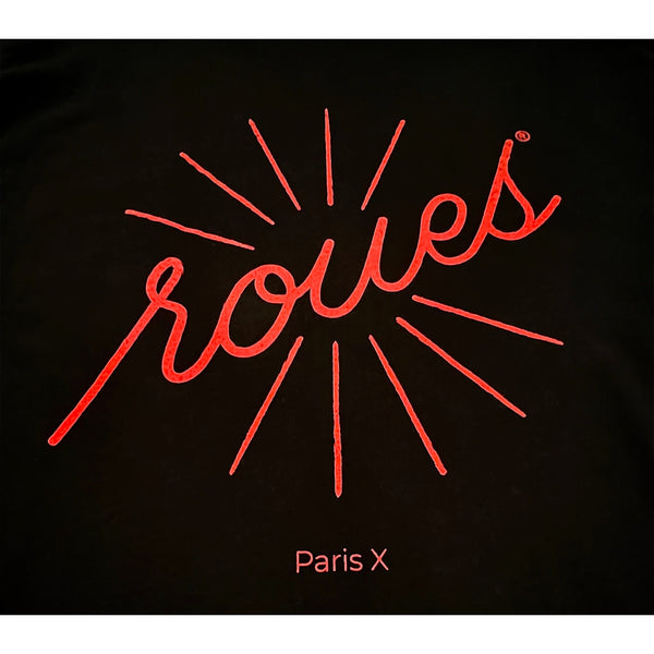BLACK T-SHIRT - RED "ROUES" LOGO