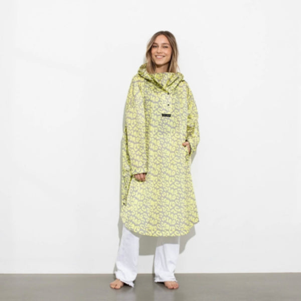 PONCHO - LEO SPLASHES YELLOW / GREY