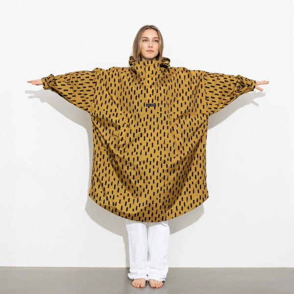 PONCHO - DROPS MUSTARD / BLACK