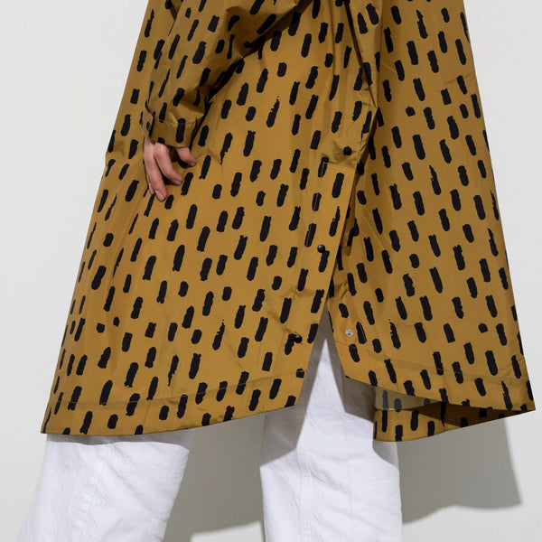 PONCHO - DROPS MUSTARD / BLACK