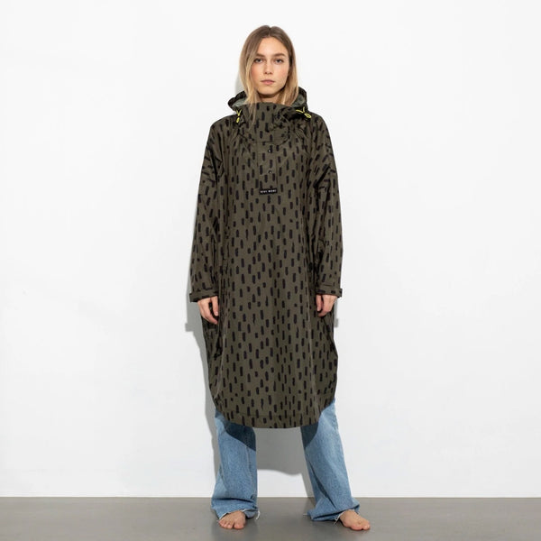 PONCHO - DROPS OLIVE / BLACK