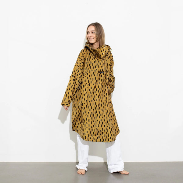 PONCHO - DROPS MUSTARD / BLACK