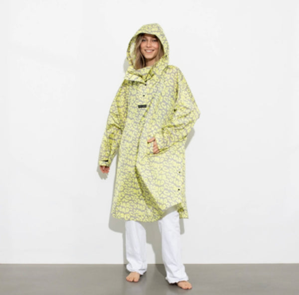 PONCHO - LEO SPLASHES YELLOW / GREY