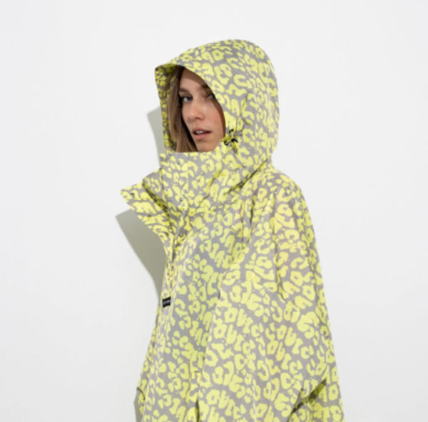 PONCHO - LEO SPLASHES YELLOW / GREY