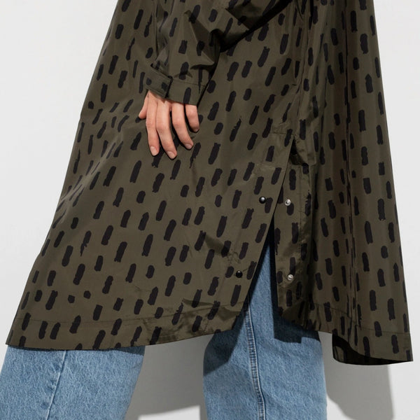 PONCHO - DROPS OLIVE / BLACK