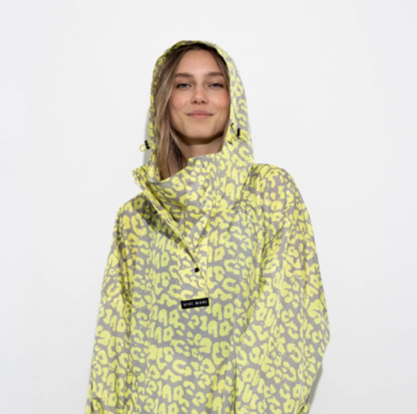 PONCHO - LEO SPLASHES YELLOW / GREY