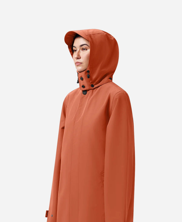 VESTE IMPERMEABLE "MAC" - COULEUR "BRICK BROWN"
