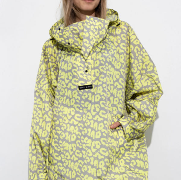 PONCHO - LEO SPLASHES YELLOW / GREY
