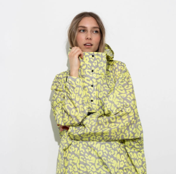 PONCHO - LEO SPLASHES YELLOW / GREY