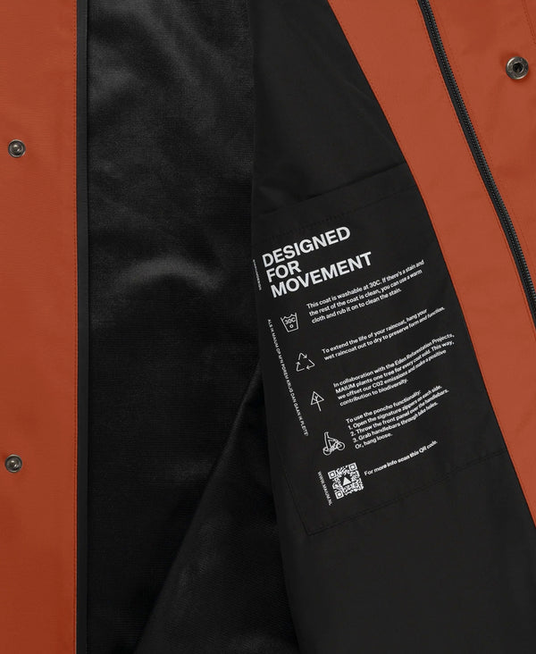 VESTE IMPERMEABLE "MAC" - COULEUR "BRICK BROWN"