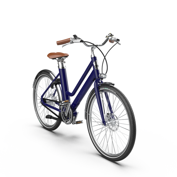 VELO ELECTRIQUE BELLECOUR BLEU NUIT VOLTAIRE ROUES