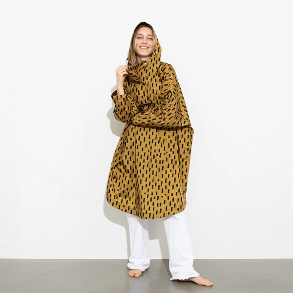 PONCHO - DROPS MUSTARD / BLACK