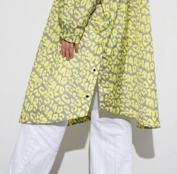 PONCHO - LEO SPLASHES YELLOW / GREY