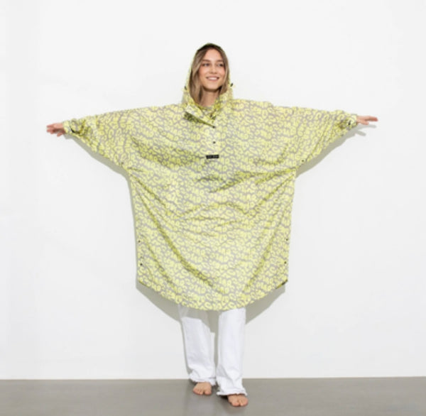 PONCHO - LEO SPLASHES YELLOW / GREY
