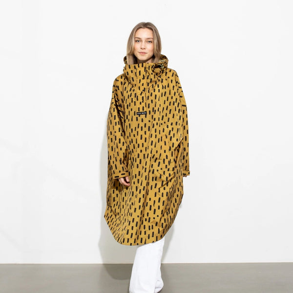 PONCHO - DROPS MUSTARD / BLACK