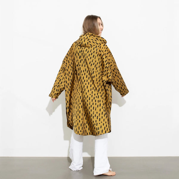 PONCHO - DROPS MUSTARD / BLACK