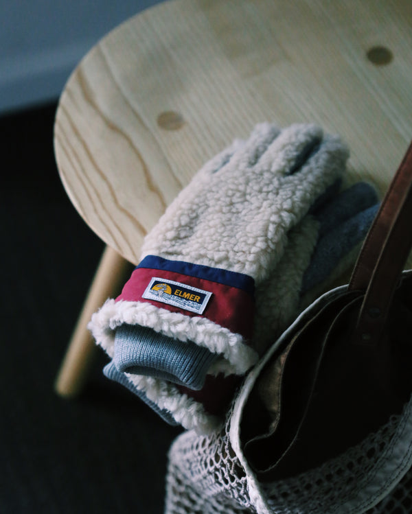 GANTS "TEDDY 5FGR" - COULEUR "BEIGE/WINE"