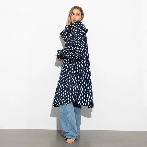 PONCHO - DROPS NAVY / WHITE