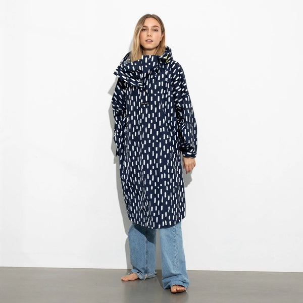 PONCHO - DROPS NAVY / WHITE
