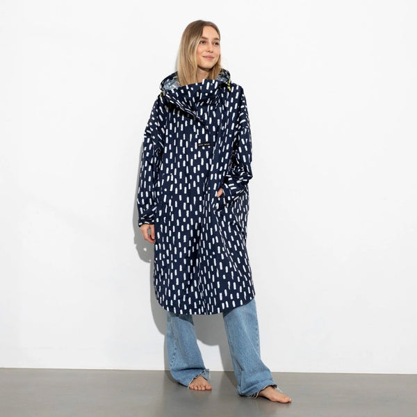PONCHO - DROPS NAVY / WHITE