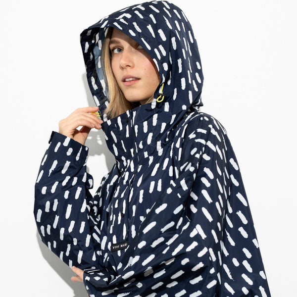 PONCHO - DROPS NAVY / WHITE