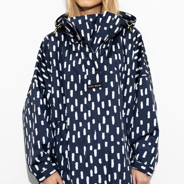 PONCHO - DROPS NAVY / WHITE