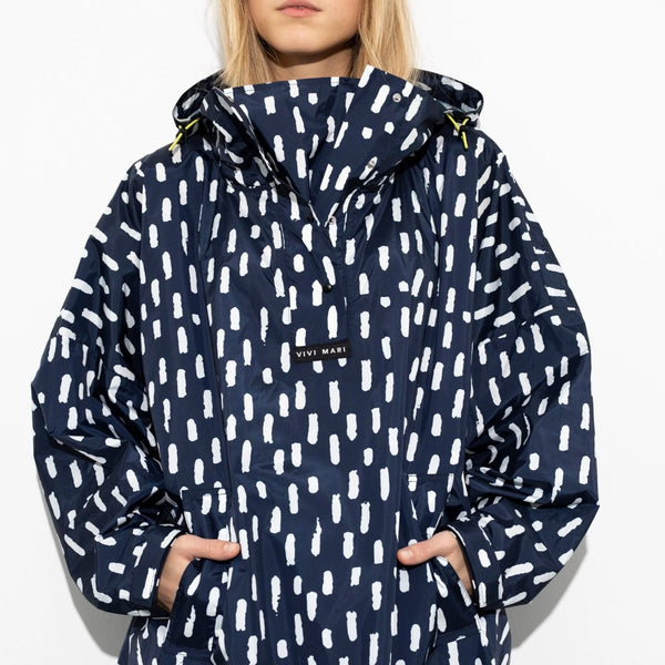 PONCHO - DROPS NAVY / WHITE