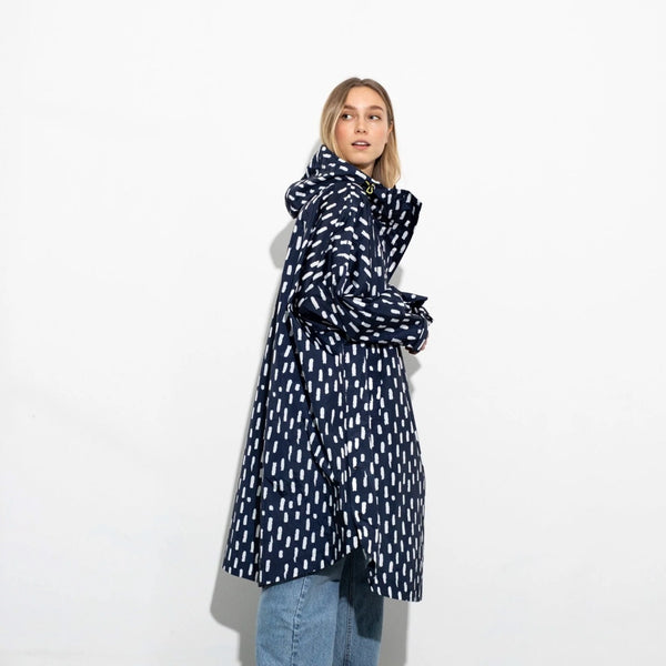 PONCHO - DROPS NAVY / WHITE