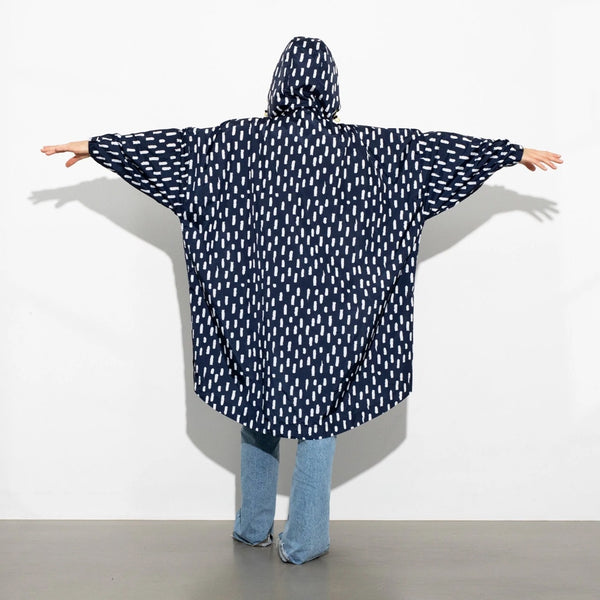 PONCHO - DROPS NAVY / WHITE
