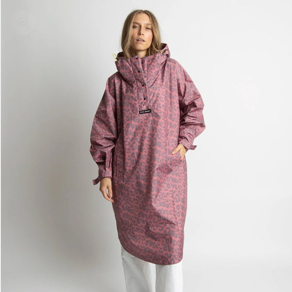 PONCHO - LEO SPLASHES ASH PLUM / LIGHT BERRY