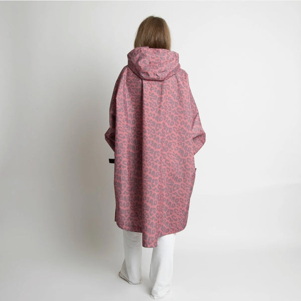 PONCHO - LEO SPLASHES ASH PLUM / LIGHT BERRY