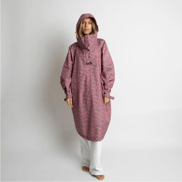 PONCHO - LEO SPLASHES ASH PLUM / LIGHT BERRY