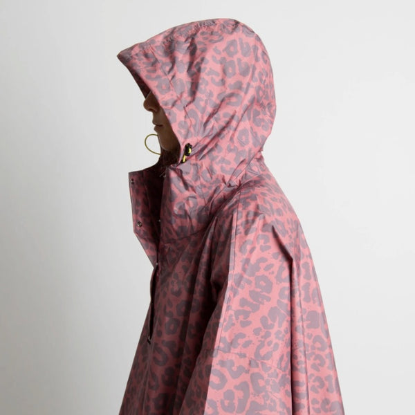 PONCHO - LEO SPLASHES ASH PLUM / LIGHT BERRY