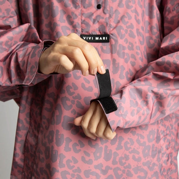 PONCHO - LEO SPLASHES ASH PLUM / LIGHT BERRY