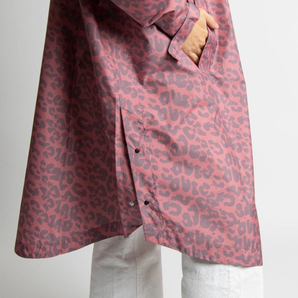 PONCHO - LEO SPLASHES ASH PLUM / LIGHT BERRY