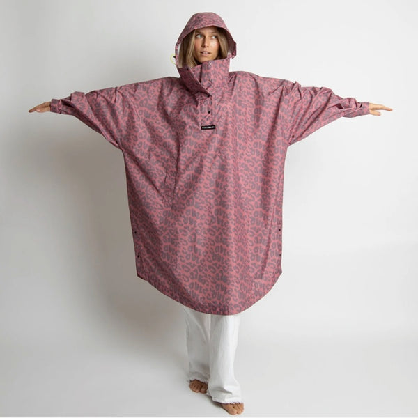 PONCHO - LEO SPLASHES ASH PLUM / LIGHT BERRY