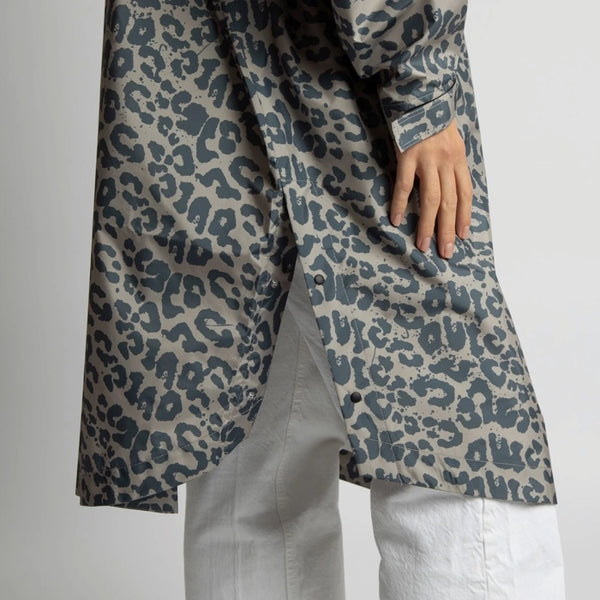 PONCHO - LEO SPLASHES DARK GREY / MUSHROOM