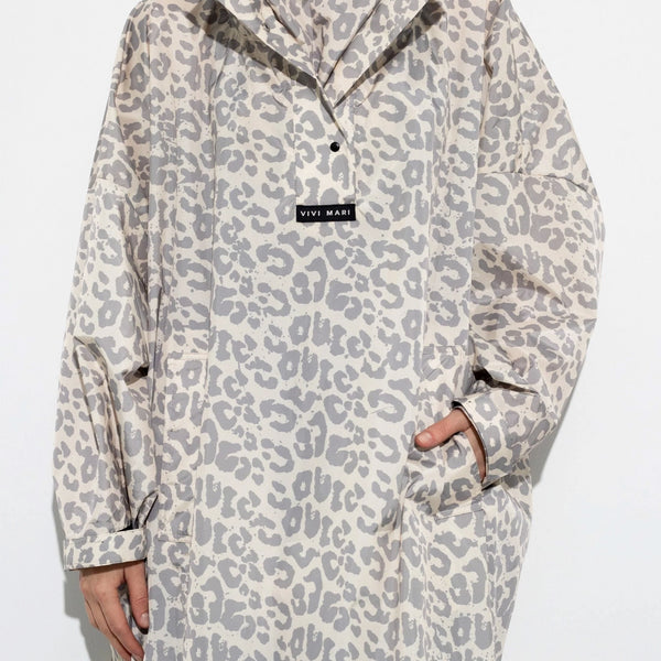 PONCHO - LEO SPLASHES GREY/SAND