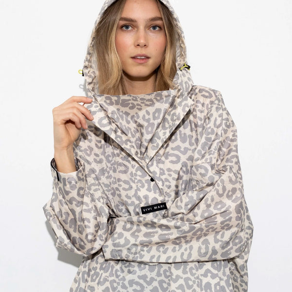 PONCHO - LEO SPLASHES GREY/SAND