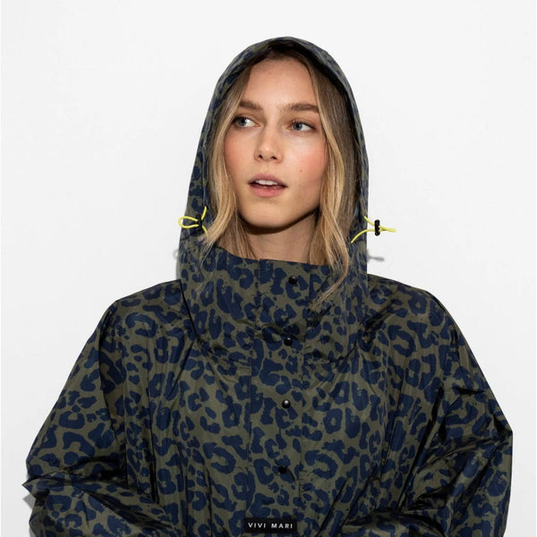 PONCHO - LEO SPLASHES NAVY / OLIVE
