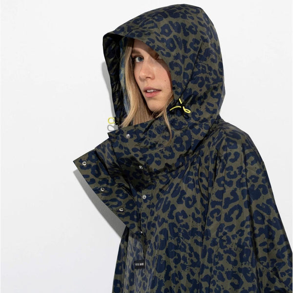 PONCHO - LEO SPLASHES NAVY / OLIVE