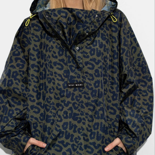 PONCHO - LEO SPLASHES NAVY / OLIVE